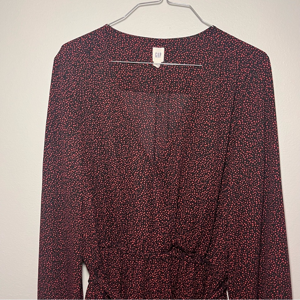 Gap • Black Dress‎ with Red Hearts
